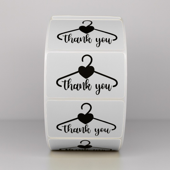 Thank You Stickers Hanger Heart | Red Labels for Small Business Packaging - Picture 11 of 11